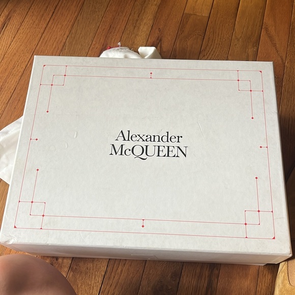 Alexander McQueen Metal Heel Ankle Boots - Suede - Tan/Silver - Picture 9 of 10